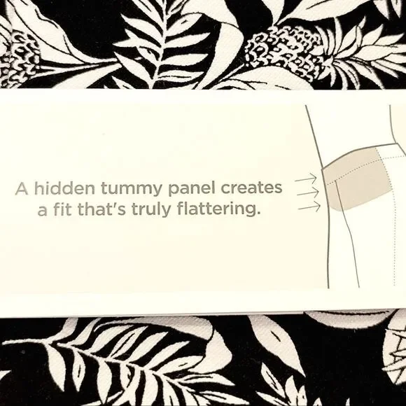 Christopher & Bank The Perfect Pant Black Pineapple Petite Cropped Pants - Picture 8 of 9